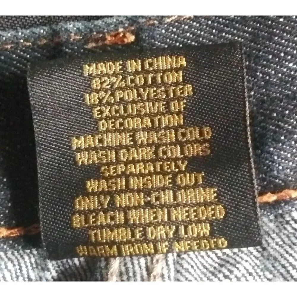 Makaveli Branded Mens Jeans Size 40/26.5 short dark wash high rise straight EUC